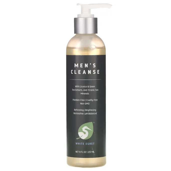 White Egret Personal Care, Men's Cleanse, 8 oz (237 ml)