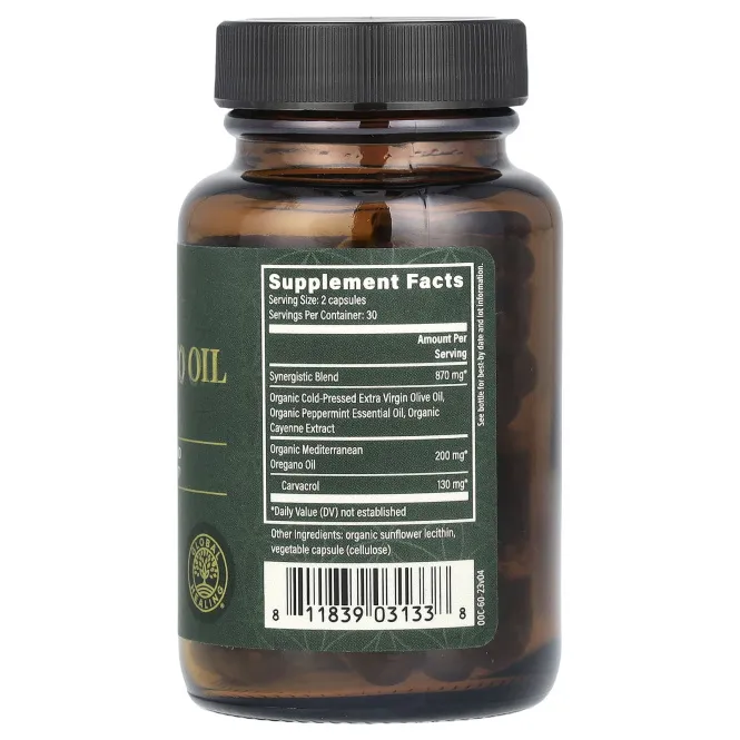 Global Healing, масло орегано, 200 мг, 60 капсул с жидкостью (100 мг в 1 капсуле)