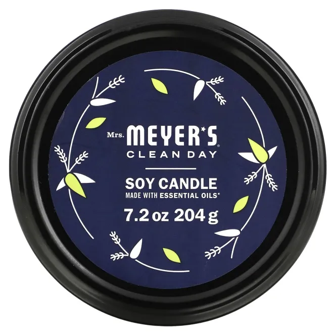 Mrs. Meyers Clean Day, Ароматические соевые свечи, с запахом вербены лимонной, 7,2 унции