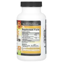 BioSchwartz, куркума и имбирь с экстрактом BioPerine, 2000 мг, 160 растительных капсул (500 мг)