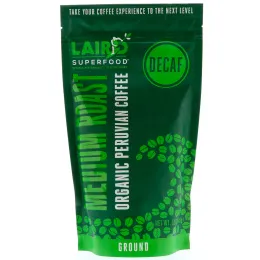 Laird Superfood, Органический перуанский кофе, без кафеина, средней обжарки, молотый, 12 унций (340 г)