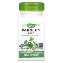 Nature's Way, листья петрушки, 900 мг, 100 веганских капсул (450 мг в 1 капсуле)