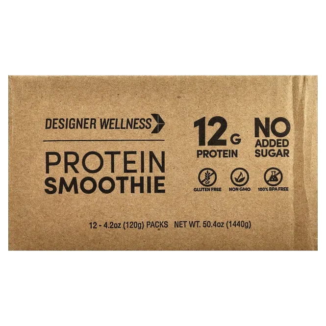 Designer Wellness, Протеиновый смузи, разнообразная упаковка, 12 пакетиков по 120 г (4,2 унции)
