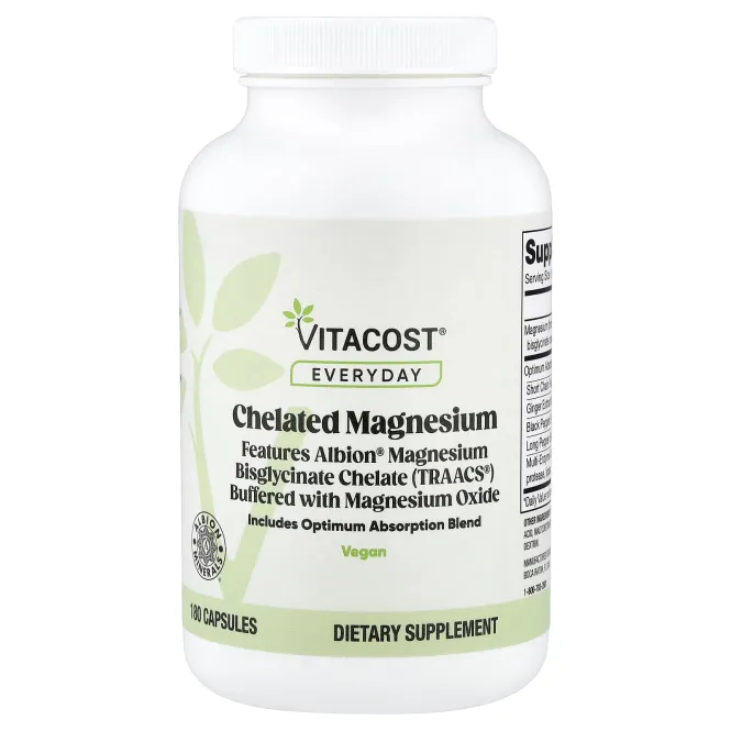 Vitacost, Everyday, хелатный магний, 180 капсул