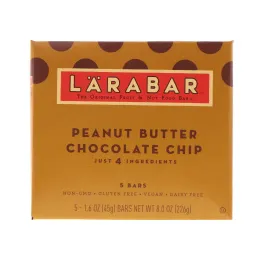 Larabar, Батончик с шоколадом и арахисовым маслом, 5 шт, 1.6 унций (45 г) каждый