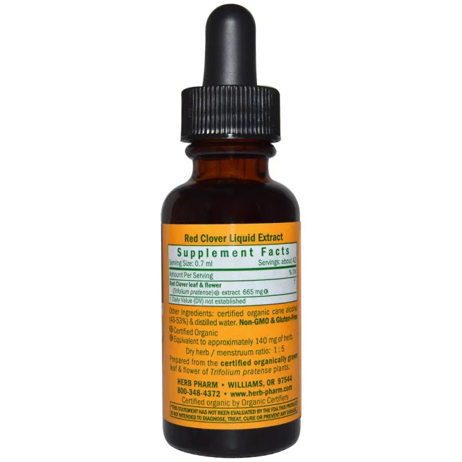 Herb Pharm, Красный клевер, 1 жидкая унция (30 мл)