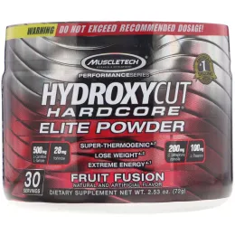 Hydroxycut, Серия производительности, Hydroxycut Hardcore, элитный порошок, фруктовый фьюжн, 2,53 фунта (72 г)