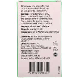 Meditree, Чистые австралийские лекарственные растения, на 100% чистое австралийское масло чайного дерева, 0,5 жидкой унции (15 мл)