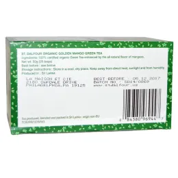 St. Dalfour, Органический зеленый чай с золотым манго, 25 пакетиков, 1,75 унции (50 г)