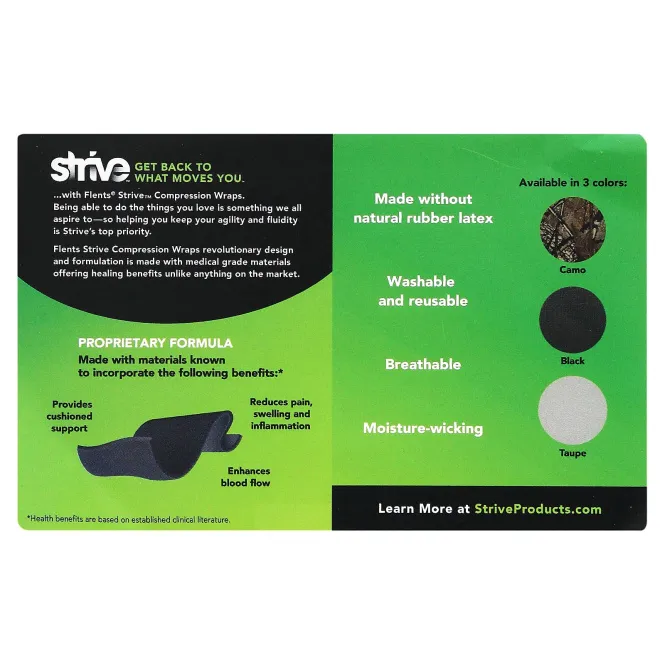 Strive, компрессионный бандаж, черный, 1 шт.