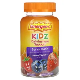 Emergen-C, Kidz, ежедневная поддержка иммунитета, со вкусом ягод, 44 жевательные мармеладки