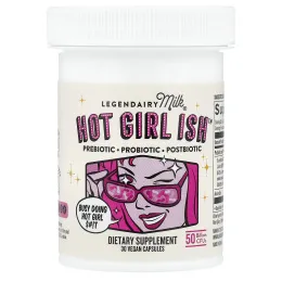 Legendairy Milk, Hot Girl Ish ™, пребиотик, пробиотик, постбиотик, 50 млрд КОЕ, 30 веганских капсул