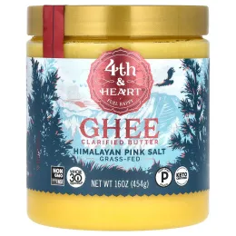 4th & Heart, очищенное масло гхи с гималайской розовой солью, 454 г (16 унций)