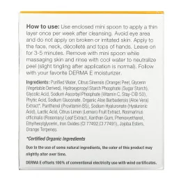 Derma E, Цитрусовый пилинг для лица «Мгновенное сияние» с витамином C, 56 г (2 унции)
