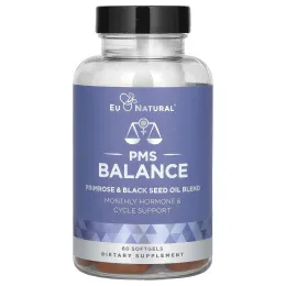 Eu Natural, PMS Balance, смесь масел примулы и черного тмина, 60 мягких таблеток