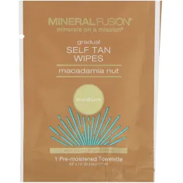 Mineral Fusion, Салфетки для постепенного загара, орех макадамии, размер средний, 5 шт.