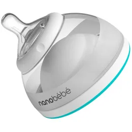 Nanobebe, Бутылка для грудного молока, от 0 месяцев, бирюзовый цвет, в одной упаковке, 5 унций (150 мл)