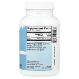 Vitacost, Niacin, 500 mg, 100 Capsules