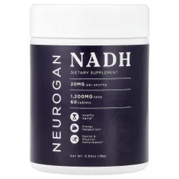 Neurogan Health, NADH, 20 мг, 60 таблеток, 18 г (0,63 унции)