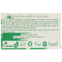 Organic Fiji, Лосьон для тела и лица с органическим кокосовым маслом, огурец и дыня, 7 унций (198 мл)