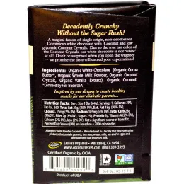 Coconut Secret, Органический, хрустящий белый карибский шоколад с обжаренным кокосом, 2,25 унции (64 г)