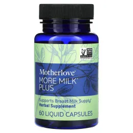 Motherlove, для грудного вскармливания, More Milk Plus, 60 капсул с жидкостью