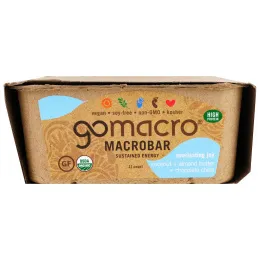 GoMacro, Макробатончик Macrobar, Вечная радость, кокос + миндальное масло + кусочки шоколада, 12 батончиков по 65 г (2.3 oz)