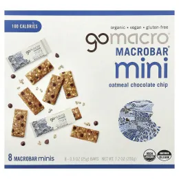 GoMacro, MacroBar®, забота о сердце, овсянка и шоколадная крошка, 4 батончика по 65 г (2,3 унции)