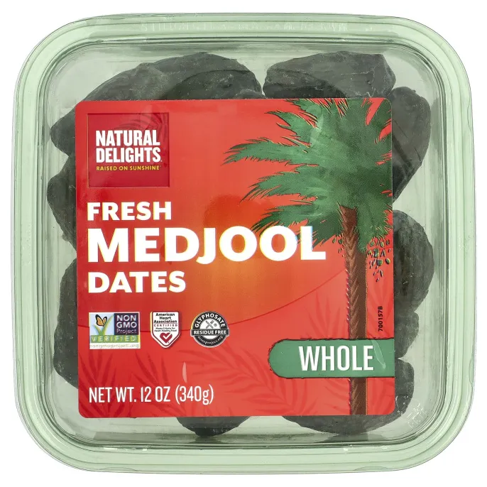 Natural Delights, Свежие финики Medjool, цельные, 340 г (12 унций)