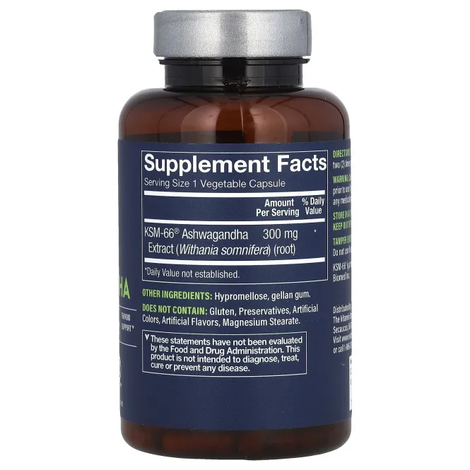 Vthrive, KSM-66 ашваганда, 120 растительных капсул