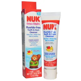NUK, Средство для чистки зубов и десен без фтора, яблоко и банан, 1,4 унции (40 г)