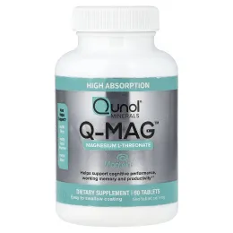 Qunol, Q-MAG™, L-треонат магния, 60 таблеток (72 мг в 1 таблетке)