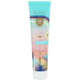 Pacifica, Sun + Skincare, Mineral SPF Bronzing Body Butter, SPF 50, Coconut, 5 fl oz (147 ml)