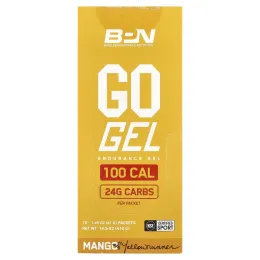 BPN, Go Gel, гель для повышения выносливости, со вкусом манго, 10 пакетиков по 41 г (1,45 унции)