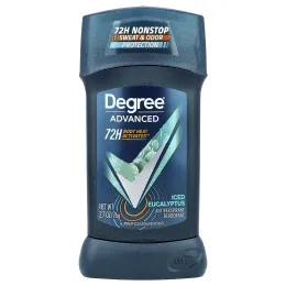 Degree, Advanced, 72H Body Heat Activated™, дезодорант-антиперспирант, холодный эвкалипт, 76 г (2,7 унции)