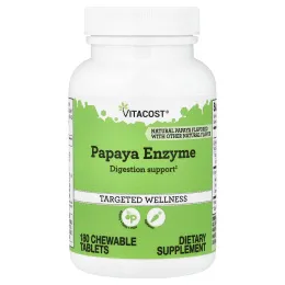 Vitacost, Papaya Enzyme, 180 Chewable Tablets (57 mg per Capsule)