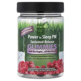 Irwin Naturals, Power to Sleep PM® Жевательные таблетки с малиной, 30 жевательных таблеток