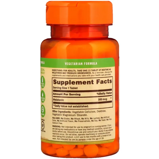 Sundown Naturals, Мелатонин 120 таблеток