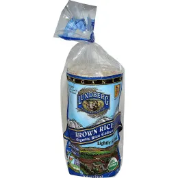 Lundberg, Хлебцы из коричневого и органического риса, слабосоленые, 241 г