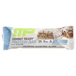 MusclePharm, Протеиновый батончик Combat Ready ™, булочка с корицей, 12 батончиков, 53 г (1,87 унции)