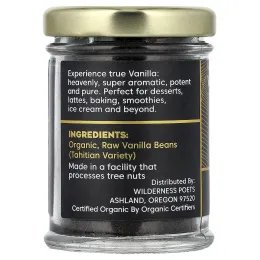 Wilderness Poets, Pure молотый органический продукт, таитянский сорт, ваниль, 28 г (1 унция)