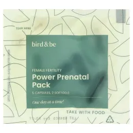 Bird and Be, Пренатальный препарат для женской фертильности Female Fertility Power™ Pack, 30 пакетиков