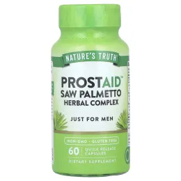 Nature's Truth, ProstAid ™ травяной комплекс с сереной, 60 капсул с быстрым высвобождением