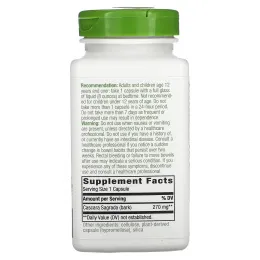 Nature's Way, каскара, 270 мг, 180 веганских капсул