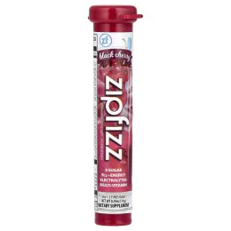 Zipfizz, Смесь для энергетических напитков, черная вишня, 20 тюбиков по 11 г (0,39 унции)