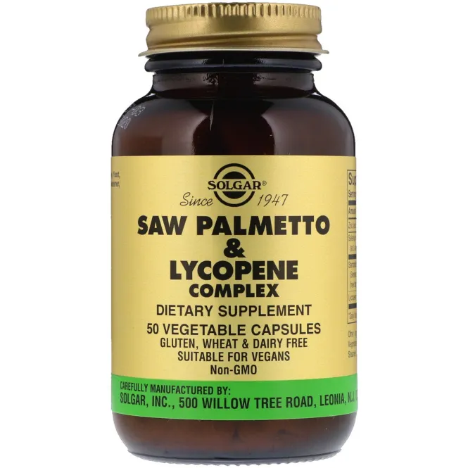 Solgar, Saw Palmetto & Lycopene Complex, 50 Vegetable Capsules