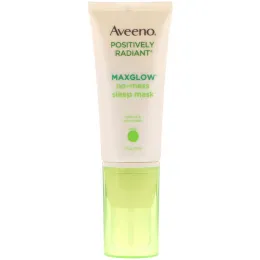 Aveeno, Positively Radiant, MaxGlow Ночная маска, не создающая помех, 1,7 ж. унц.(50 мл)
