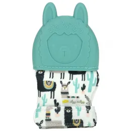 Itzy Ritzy, Itzy Mitt, пищевой силиконовый прорезыватель для зубов, от 3 месяцев, от ламы, 1 прорезыватель для зубов