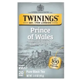 Twinings, Чай "Принц Уэльский", 20 пакетиков, 1.41 унций (40 г)