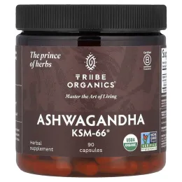 Tribe Organics, Ashwagandha KSM-66®, 90 Capsules (300 mg per Capsule)